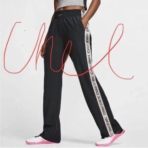 Nike Women's Black and White Track Pants